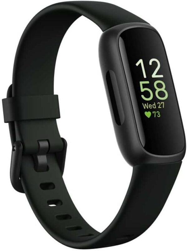 Fitbit Inspire 3 Fitness Tracker – Advanced Health Insights with Stress Management, Workout Intensity & Sleep Tracking, 24/7 Heart Rate, Includes Small and Large Classic Bands - Midnight Zen/Black