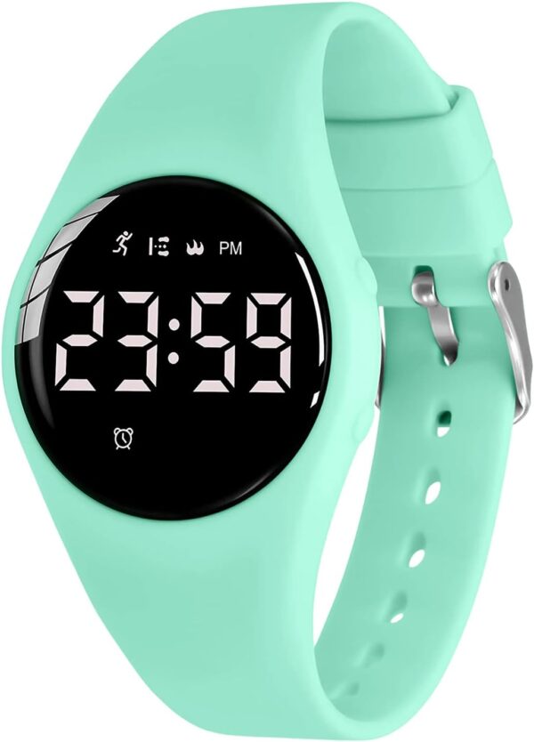 Kids Watch, Digital Watch for Girls Boys, Sport Watch with Alarm Clock, Stopwatch, Waterproof Fitness Tracker with No App for Ages 5-12 Children (YB-Green)