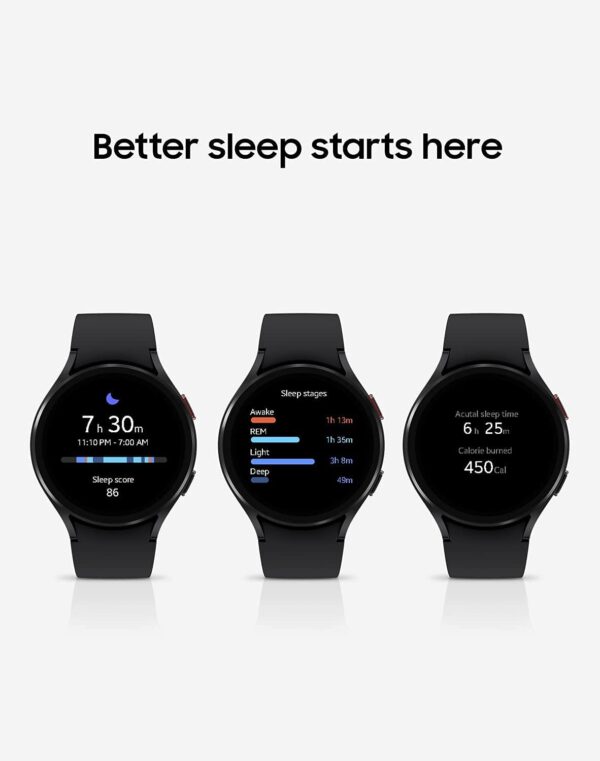 Samsung Galaxy Watch 4 40mm Smartwatch with ECG Monitor Tracker for Health Fitness Running Sleep Cycles GPS Fall Detection LTE US Version, Black (Renewed) - Image 3