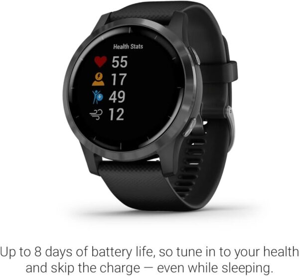 Garmin Vivoactive 4, GPS Smartwatch, Features Music, Body Energy Monitoring, Animated Workouts, Pulse Ox Sensors and More, Black - Image 3