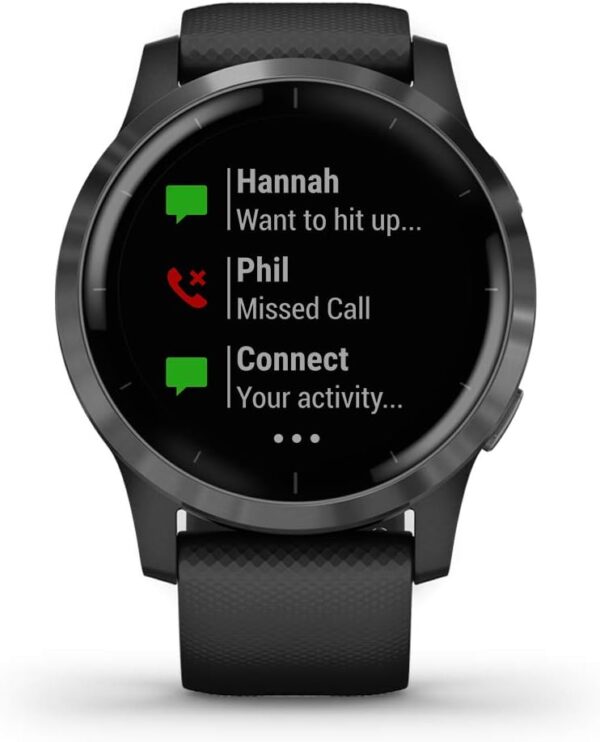 Garmin Vivoactive 4, GPS Smartwatch, Features Music, Body Energy Monitoring, Animated Workouts, Pulse Ox Sensors and More, Black - Image 2