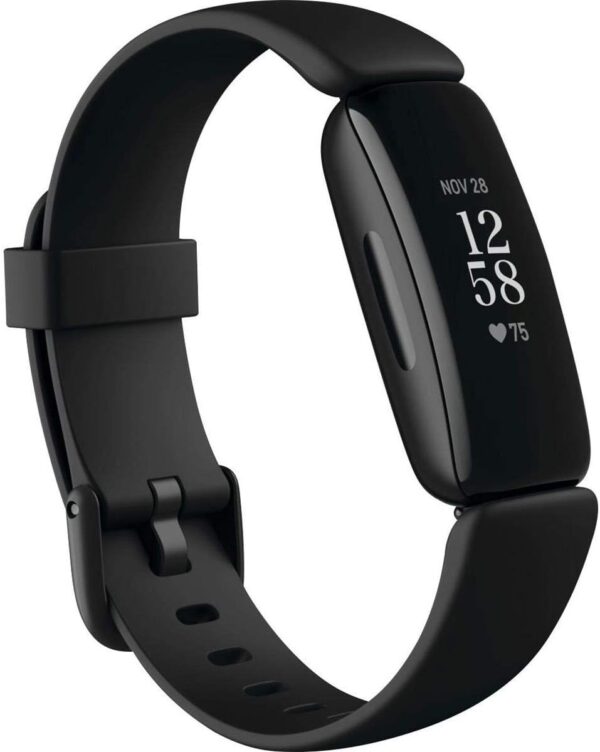 Fitbit Inspire 2 Health & Fitness Tracker with a Free 1-Year Fitbit Premium Trial, 24/7 Heart Rate, Black/Black, One Size (S & L Bands Included) - Image 2