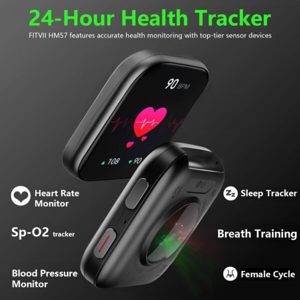 FITVII Health & Fitness Tracker 2024 (Answer/Make Calls), Smart Watch with 24/7 Heart Rate and Blood Pressure, Sleep Tracking, Blood Oxygen Monitor, 120+ Sport Mode Activity Tracker - Image 3