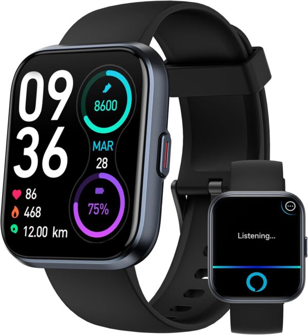 Smart Watch for Men Women Android iPhone, Alexa Built-in Fitness Watch with 1.8