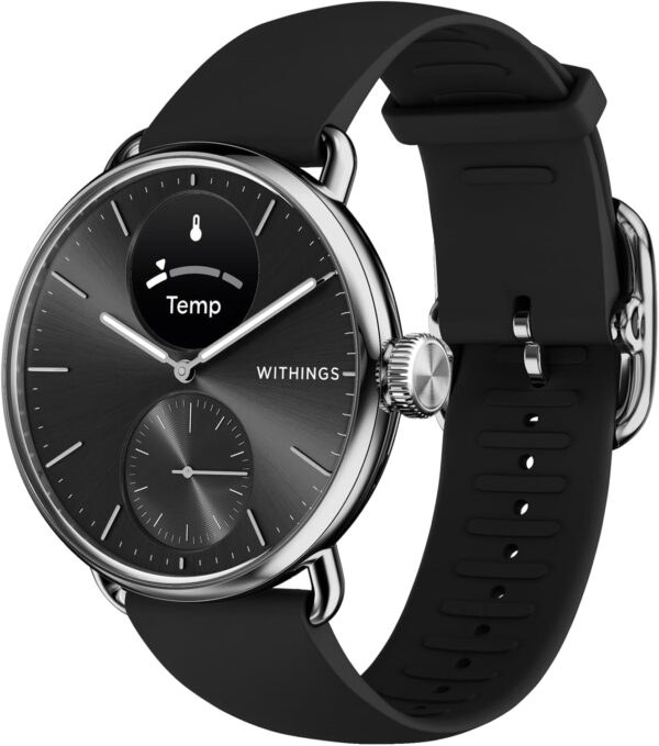 Withings ScanWatch 2 - Hybrid Smart Watch, Heart Rate Monitoring, Fitness Tracker, Cycle Tracker, Sleep Monitoring, GPS Tracker, 30-Day Battery Life, Android & Apple Compatible, HSA/FSA