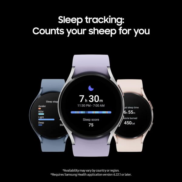 SAMSUNG Galaxy Watch 5 44mm Bluetooth Smartwatch w/Body, Health, Fitness and Sleep Tracker, Improved Battery, Sapphire Crystal Glass, Enhanced GPS Tracking, US Version, Gray (Renewed) - Image 4