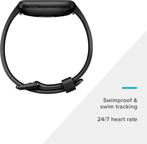 Fitbit Versa Smart Watch, Black/Black Aluminium, One Size (S & L Bands Included) - Image 3