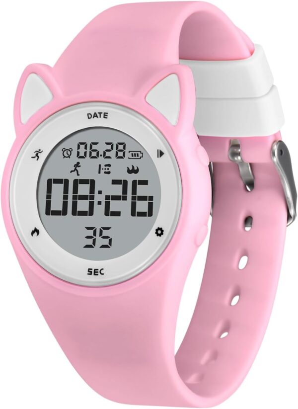 Kids Digital Watch for Girls Boys, Kids Watch with Fitness Tracker, Pedometer, Alarm Clocks, Stopwatch, No App Needed & Waterproof Girls Watch, Gift for Teens Girls Boys Ages 5-14