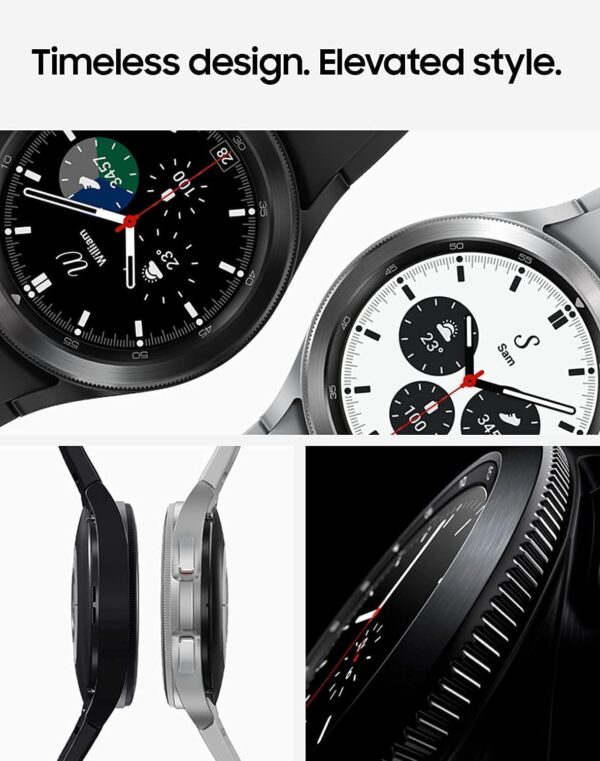 SAMSUNG Galaxy Watch 4 44mm Smartwatch w/Bonus Band (Black), ECG Monitor Tracker for Health, Fitness, Running, Sleep Cycles, GPS Fall Detection & Bluetooth, US Version, Silver - Image 2