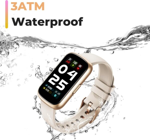 Fitness Tracker Watch with Heart Rate Monitor, Smart Watch for Women Men, 3ATM Waterproof Watches Women, Sleep Monitor, Calorie Tracker, Step Tracker, Step Counter Watch - Image 6