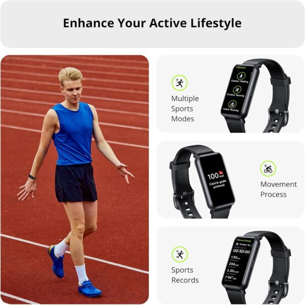 AKAGEAR Fitness & Activity Tracker with Sleep and Blood Oxygen Monitoring, 24/7 Heart Rate Stress Index and Respiratory Training 1.58 - Image 2