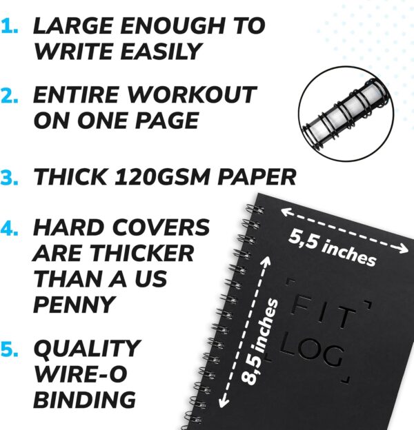 Cossac Undated Fitness Journal & Workout Planner - Designed by Experts Gym Notebook, Workout Tracker,Exercise Log Book for Men Women - Image 2