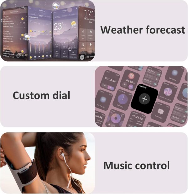 Health Fitness Tracker 2024(Answer/Make Calls), 1.85\'\' SmartWatche for women men with 24/7 Heart Rate and blood oxygen,Step/SleepTracker,100+Sport,IP68 Waterproof Activity Trackers for Android&iPhone - Image 6