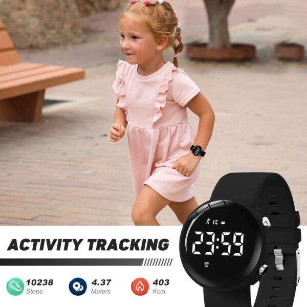 Kids Watch Activity Fitness Tracker Calories Step Counter Pedometer Watch for Kids Sport Digital Chronograph Silicone Strap Waterproof 2 Alarm Clocks Children Watch Reloj - Image 2