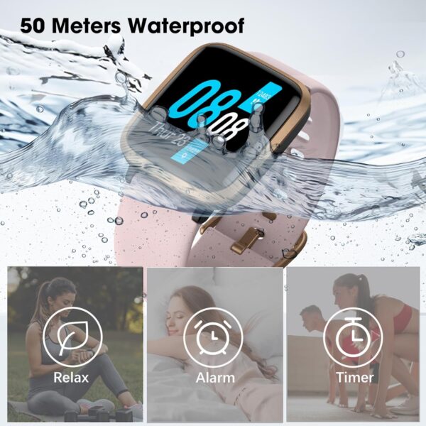 Kummel Smart Watch, Fitness Tracker with Blood Oxygen, Heart Rate & Sleep Monitor, Step Tracker, Calories Counter, Pedometer Swimming Waterproof Watch, Fitness Watches for Men Women - Image 6