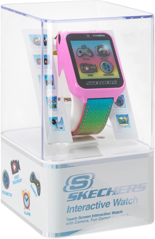 Skechers Kids Smart Watch with Rainbow Iridescent Strap, Games, Camera, & Fitness Tracker – Fun & Colorful Digital Watch with Touchscreen, Alarm, and Step Counter, Perfect for Everyday Wear and Play - Image 6