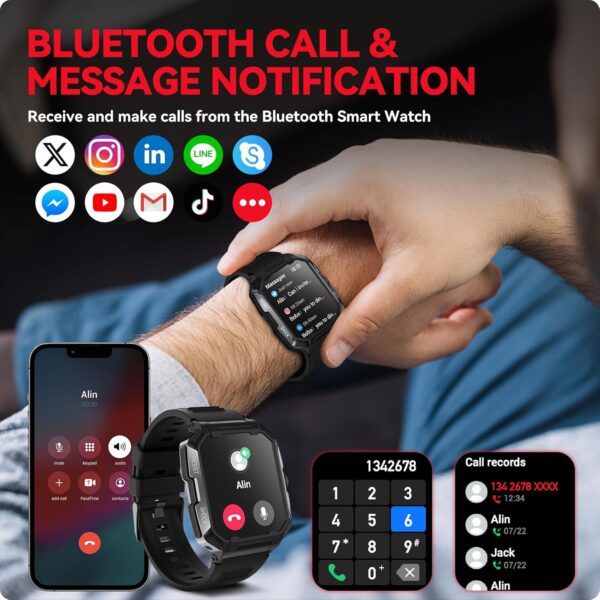 Smart Watch for Men(Answer/Make Call),1.85 - Image 3