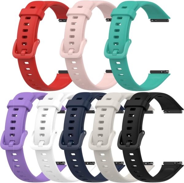 FitTurn Silicone Watch Straps Compatible with FITVII Slim Fitness Tracker, Adjustable Replacement Wrist Band, Waterproof Sweat-Proof Watch Straps not Fade IML Process